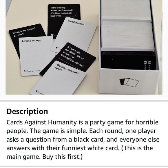 NEW Sealed Cards Against Humanity First Set Blank Cards Card Game For Horrible - Picture 2 of 10